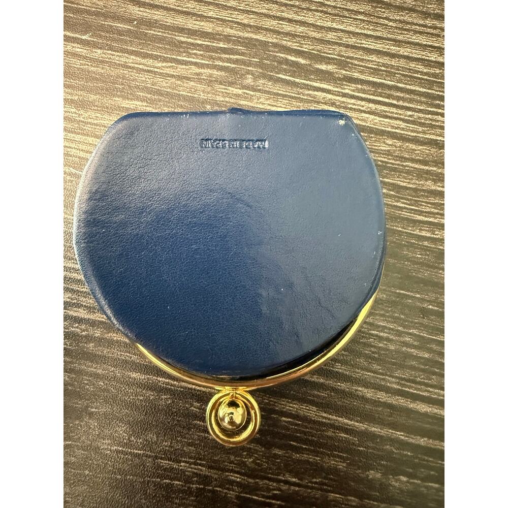 Vintage Christian Dior Expandable Navy & Gold Change Purse - Picture 2 of 6